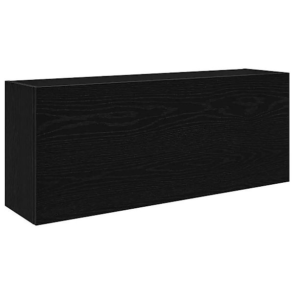 vidaXL Bad-Wandschrank Schwarz 100x25x40 cm Holzwerkstoff 860104 günstig online kaufen