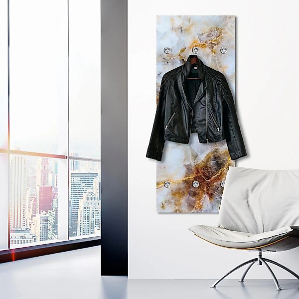 queence Garderobenleiste "Muster marmoriert" Wandgarderobe, Garderobe, Marm günstig online kaufen