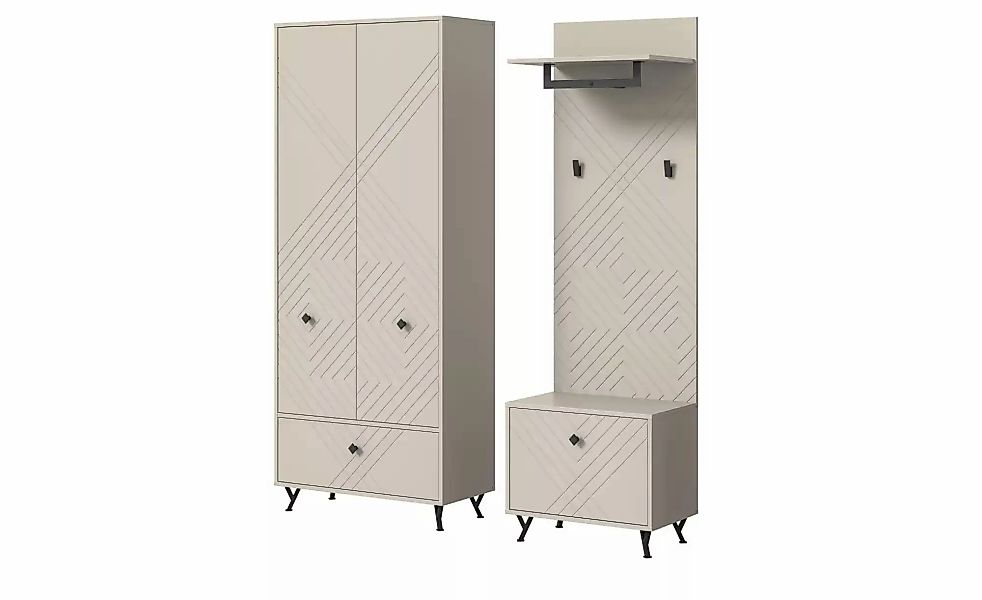 Garderobenkombination  Notes ¦ beige ¦ Maße (cm): B: 195 H: 190 T: 35.0 Gar günstig online kaufen