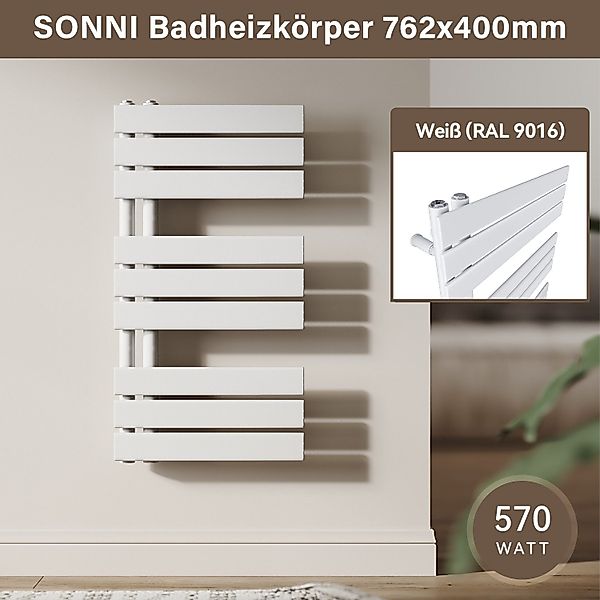 SONNI Badheizkörper Badheizkörper Weiß Heizkörper Design günstig online kaufen