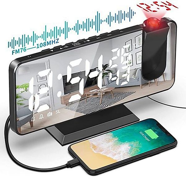 Comfy Mate Projektionswecker Radiowecker mit 180° günstig online kaufen