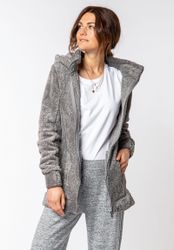 SUBLEVEL Fleecejacke Flauschiger Fleecemantel mit Kapuze günstig online kaufen