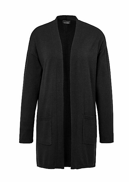 GOLDNER Strickjacke "Kurzgröße Longstrickjacke mit aufgesetzten Taschen" günstig online kaufen