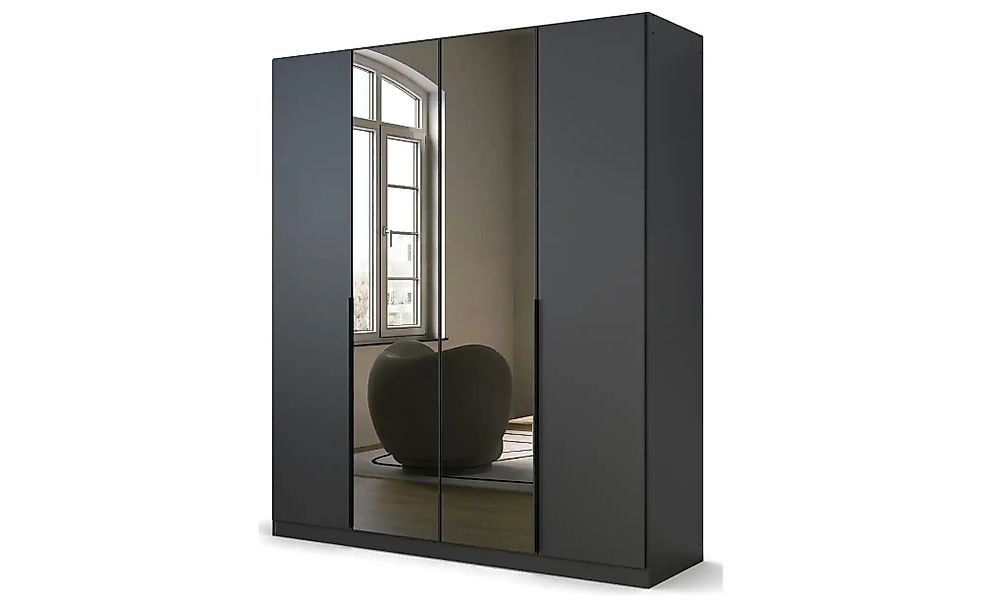 Drehtürenschrank  Skyla ¦ grau ¦ Maße (cm): B: 181 H: 210 Schränke > Kleide günstig online kaufen