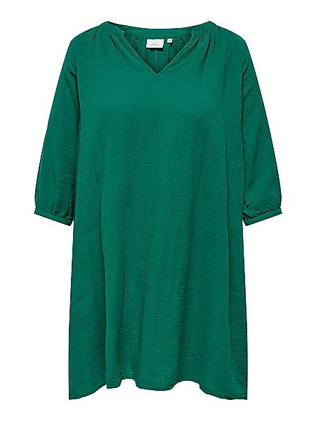 ONLY CARMAKOMA Shirtkleid Midi- V-Ausschnitt 3/4 Arm regular fit (lang) CAR günstig online kaufen