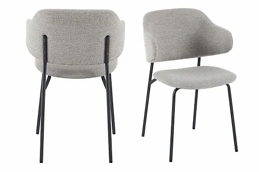 SalesFever Armlehnstuhl, (Set), 2 St., Bouclé, 2er Set: Design-Gestell mit günstig online kaufen