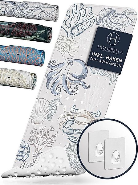 Homerella Badematte rutschfest 100% BPA frei inkl. 2 Haken zum Aufhängen 10 günstig online kaufen