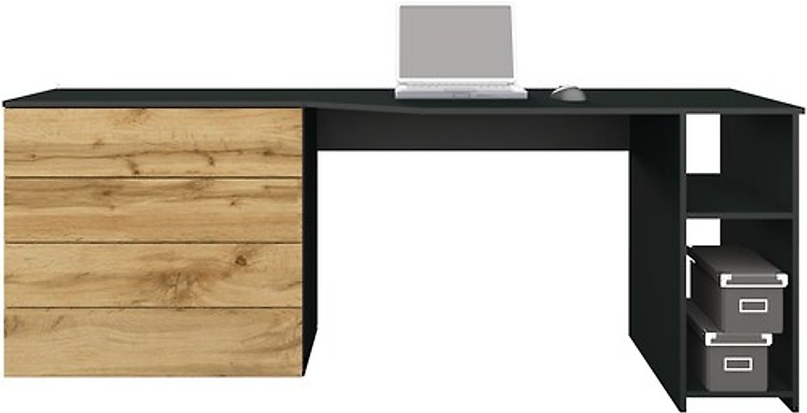 borchardt Möbel Schreibtisch »Vaasa«, Breite 196 cm, Push to Open-Funktion günstig online kaufen