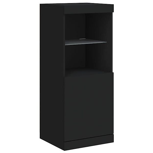 vidaXL Sideboard Sideboard mit LED-Leuchten Schwarz günstig online kaufen