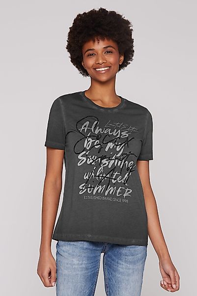 SOCCX Kurzarmshirt, mit Pailletten-Schriftzug günstig online kaufen