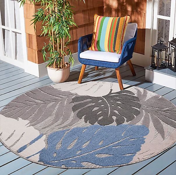 Sanat Teppich »Floral Outdoor«, rund, 6 mm Höhe, In- und Outdoor geeignet, günstig online kaufen