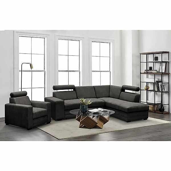 MOEBLO Ecksofa JACKSON, Verstellbaren Kopfstützen, Eckcouch günstig online kaufen