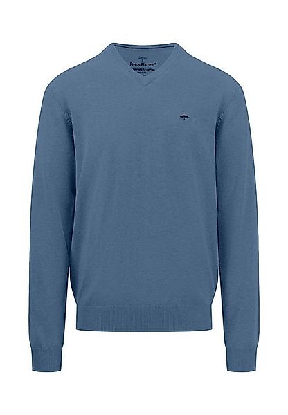 FYNCH-HATTON Strickpullover V-Neck, Superfine cloud blue günstig online kaufen