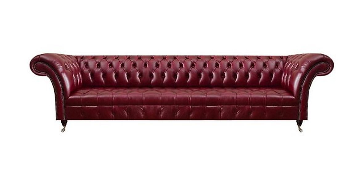 Xlmoebel Chesterfield-Sofa Wohnzimmer-Sofa aus rotem Leder Chesterfield-Sti günstig online kaufen