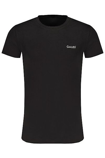 Gaudi T-Shirt Schwarzes Herren T-Shirt: Kurzarm, Rundhals günstig online kaufen