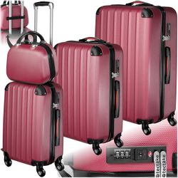 tectake Trolley Hartschalenkoffer-Set, 4 Rollen, 4-teilig, günstig online kaufen