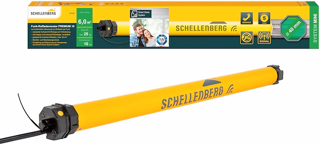SCHELLENBERG Rollladenmotor »Premium, Rohrmotor mit Funk Endlageneinstellun günstig online kaufen