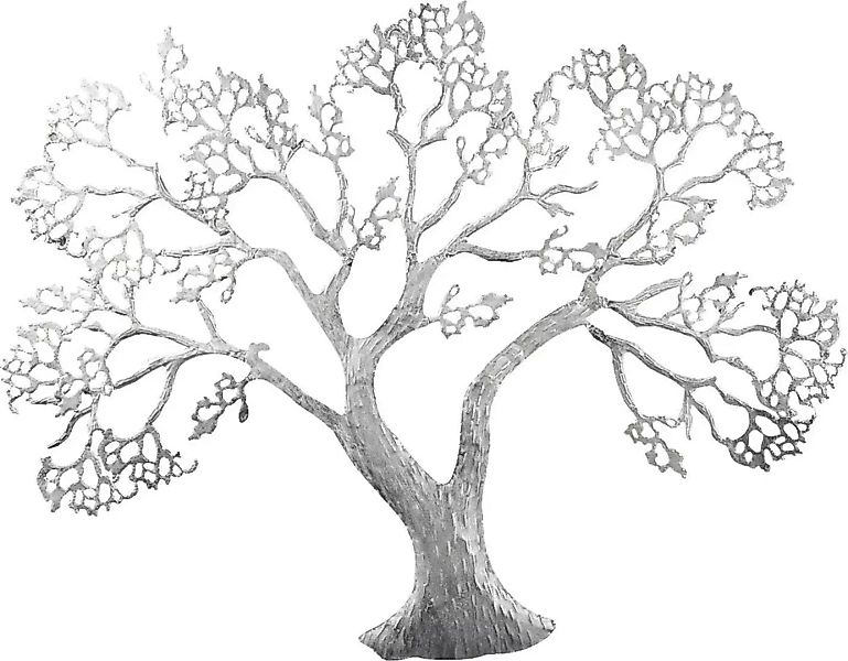 GILDE Wanddekoobjekt "Wandrelief Baum, silber", Wanddeko, aus Metall, dekor günstig online kaufen
