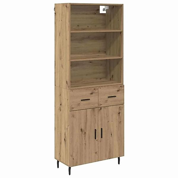 vidaXL Highboard mit Schubladen Artisan-Eiche 69,5 x 34 x 180 cm 3415893 günstig online kaufen
