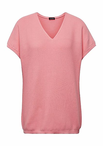 GOLDNER 3/4 Arm-Pullover "Kurzgröße Baumwollpullover mit V-Ausschnitt und H günstig online kaufen