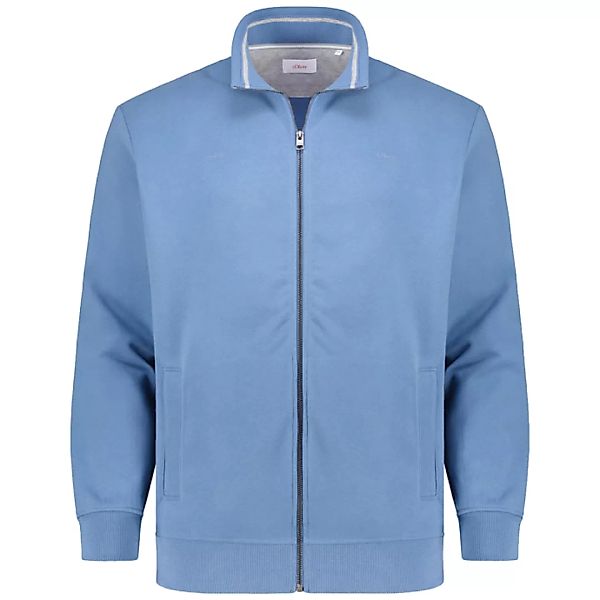 s.Oliver Allwetterjacke Sweatshirt Jacke mit Stehkragen Logo, Streifen-Deta günstig online kaufen
