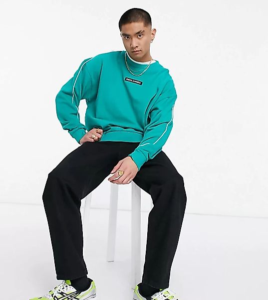 Reclaimed Vintage – Inspired – Sweatshirt in Grün mit Logo günstig online kaufen