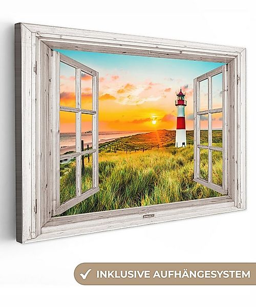 OneMillionCanvasses® Leinwandbild Ansichten - Leuchtturm - Landschaft - Nat günstig online kaufen