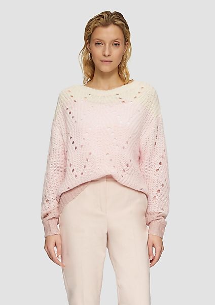 s.Oliver Longpullover Strickpullover Alpakamix-Strickpullover mit Farbverla günstig online kaufen