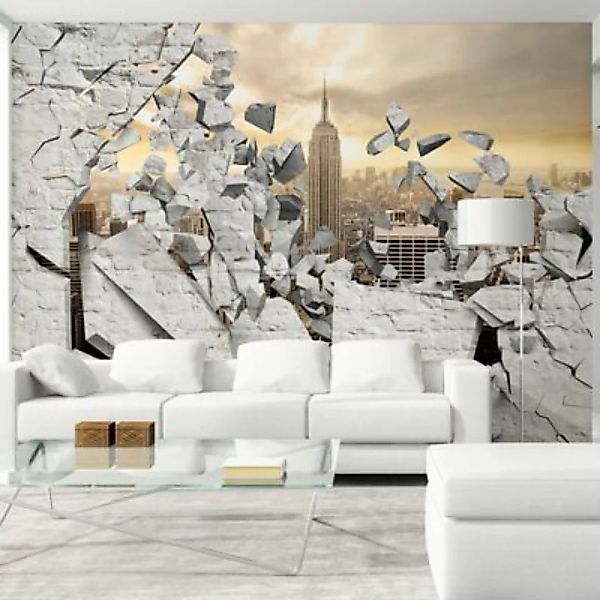artgeist Fototapete NY – Stadt hinter der Wand mehrfarbig Gr. 250 x 175 günstig online kaufen
