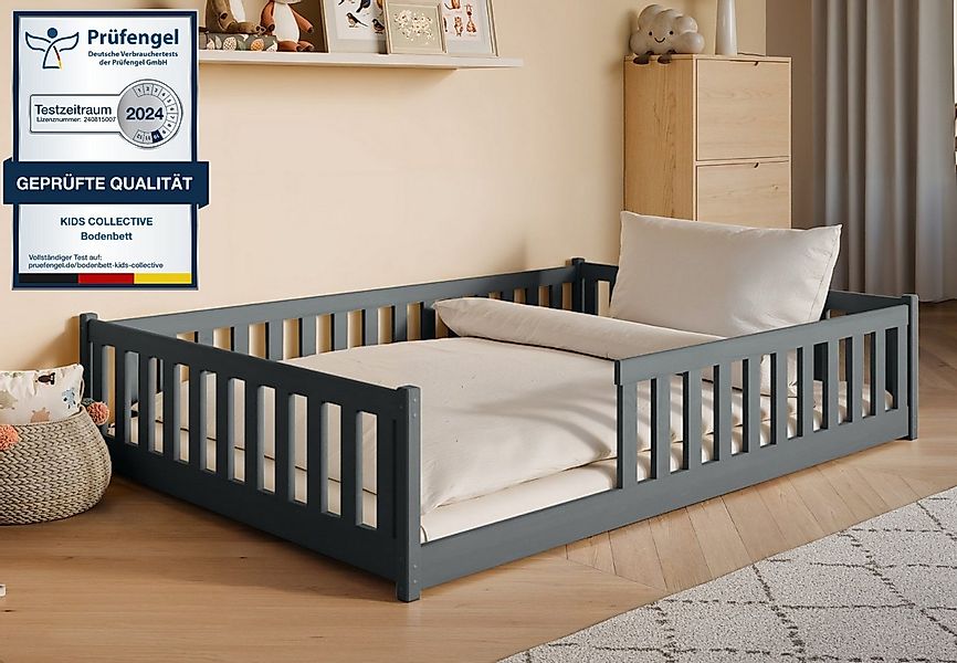 Kids Collective Kinderbett Bodenbett Bett mit Rausfallschutz & Lattenrost M günstig online kaufen