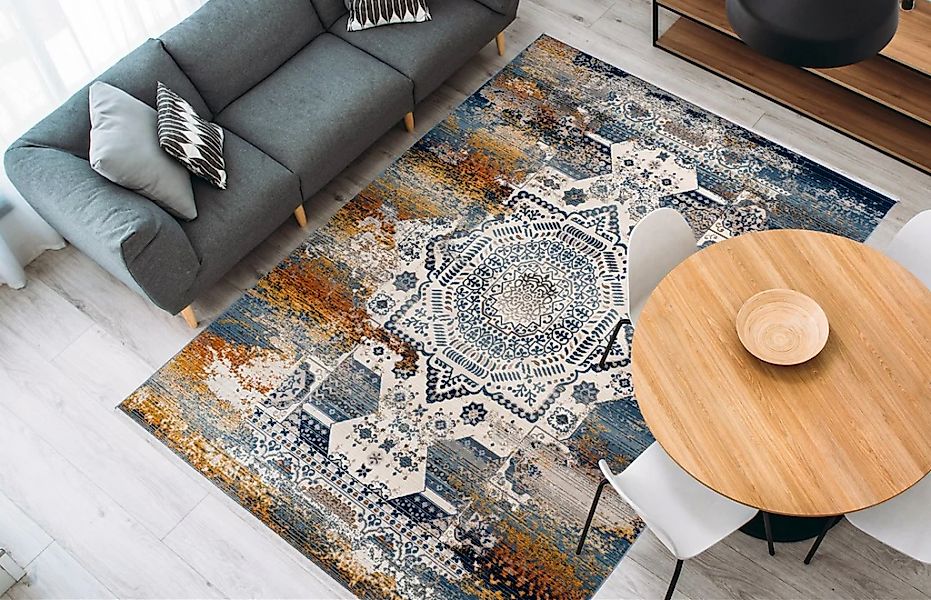 calo-deluxe Teppich "Valessa-909" rechteckig 5 mm Höhe Wohnzimmer günstig online kaufen