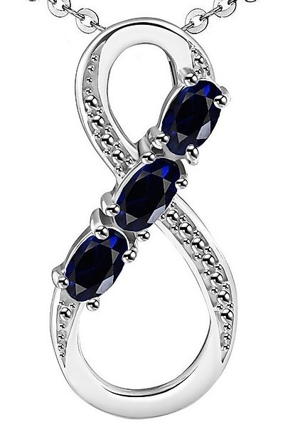 Limana Kette mit Anhänger echter Saphir blau 925 Silber Unendlichkeit Fraue günstig online kaufen