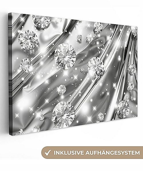 OneMillionCanvasses® Leinwandbild Abstrakt - Diamant - Luxus - Modern - Sil günstig online kaufen