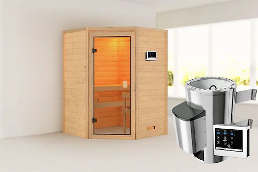 Karibu Sauna »"Anni" mit bronzierter Tür, naturbelassen« aus hochwertiger n günstig online kaufen