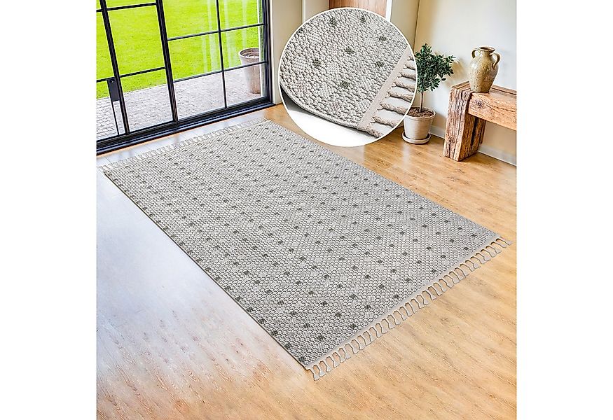 Bruno Banani Teppich Dotty, In- und Outdoor geeignet, rechteckig, Höhe: 6 m günstig online kaufen