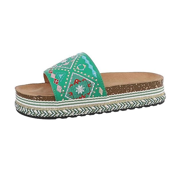 Ital-Design Damen Mules Freizeit Plateausandaletten (85698095) Flach Pantol günstig online kaufen