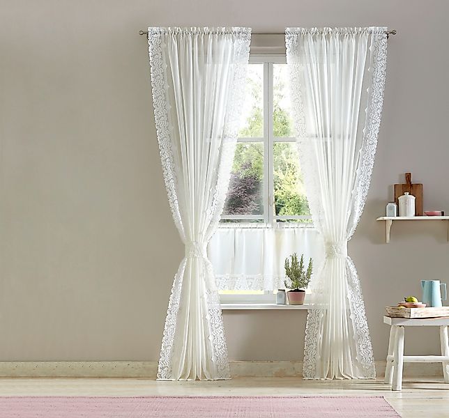 Home affaire Gardine Lea, Stangendurchzug (1 günstig online kaufen