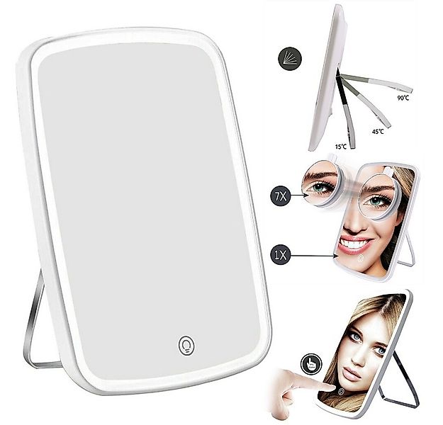 Feel2Home Schminkspiegel Schminkspiegel Kosmetikspiegel Make-up LED 7 Fach günstig online kaufen