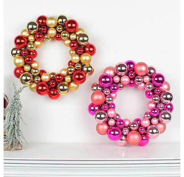 CLTYQ Weihnachtsbaumkugel Weihnachtskugel, Weihnachtskranz, bunte Spleißkug günstig online kaufen