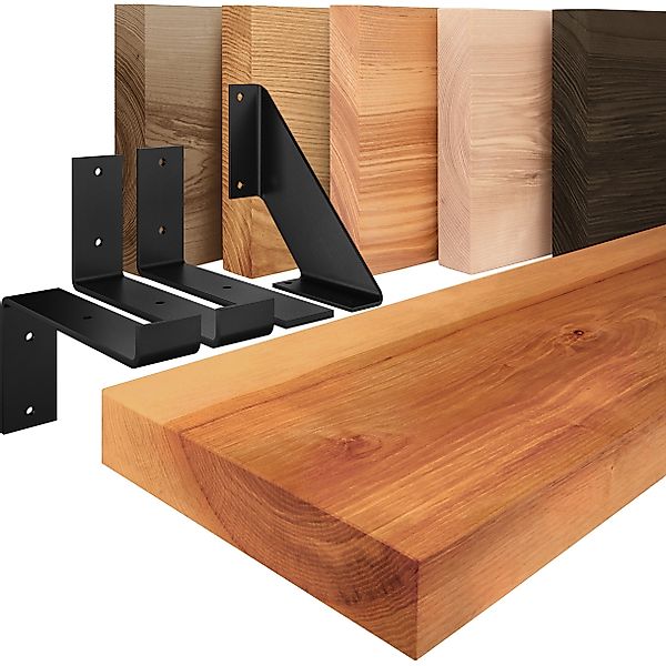 LAMO Manufaktur Wandregal Holz Gerade Regal günstig online kaufen