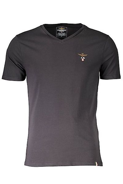 Aeronautica Militare T-Shirt Flexibles Herren-T-Shirt Schwarz mit V-Ausschn günstig online kaufen