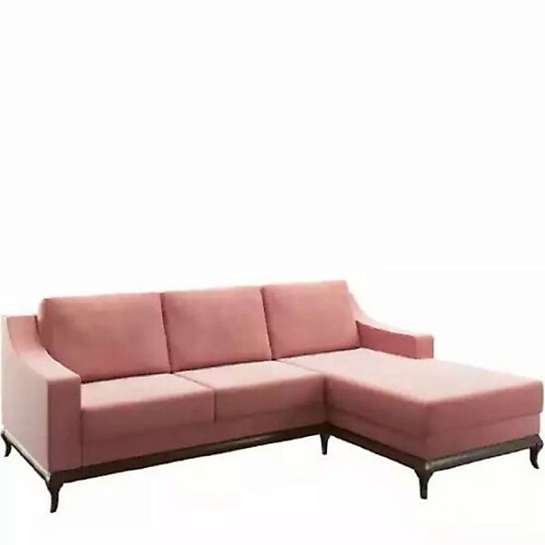 JVmoebel Ecksofa Rosa L Form Sofa Polster Design Ecksofa Wohnlandschaft Tex günstig online kaufen