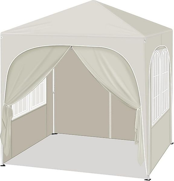 Woltu Pavillon, mit 4 Seitenteilen, 2x2 m, mit 4 Seitenwänden, höhenverstel günstig online kaufen