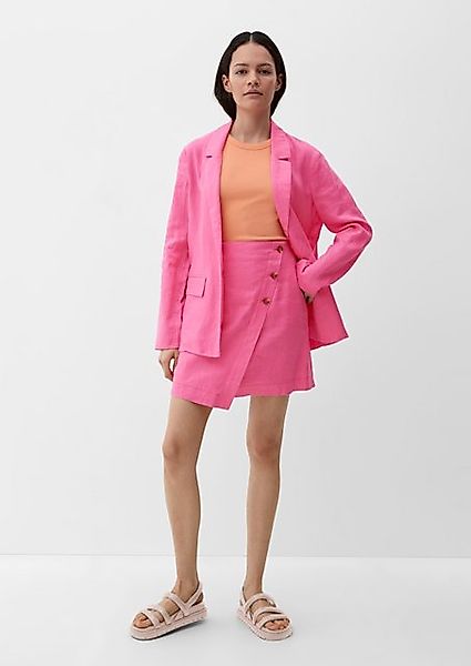 s.Oliver Minirock Leinenrock mit asymmetrischer Knopfleiste günstig online kaufen