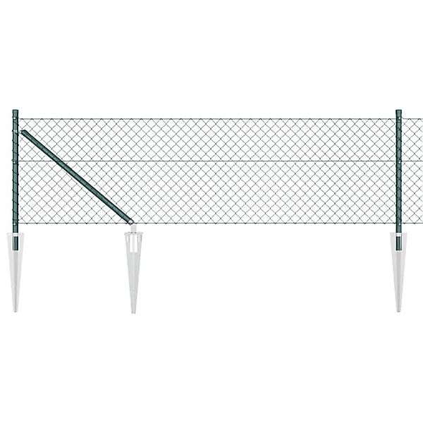vidaXL Zaunpfosten Grün 10 x 0,6 m 40 x 40 mm Maschen Stahl und PVC 3351147 günstig online kaufen