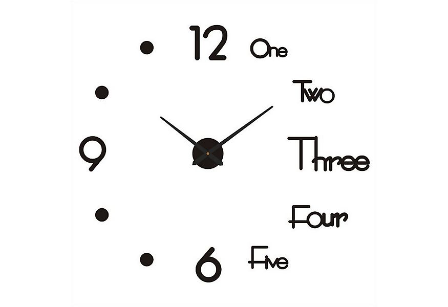 REDOM Wanduhr DIY Wandzeitmesser groß Moderne 3D Design-Wanduhr leise Uhr D günstig online kaufen