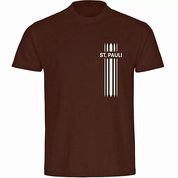 multifanshop T-Shirt Herren St. Pauli - Streifen - Männer günstig online kaufen