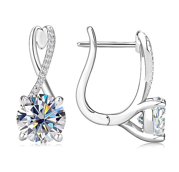 ROUGEMONT Creolen-Set Luxuriöse Moissanit Damen Creolen 925 Sterling Silber günstig online kaufen