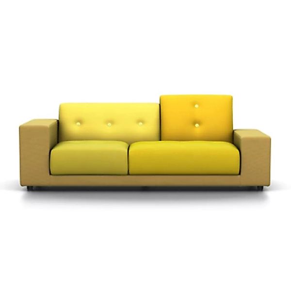 Vitra - Polder Compact Sofa - Stoffmix goldenes gelb/LxBxH 225x97x82cm günstig online kaufen