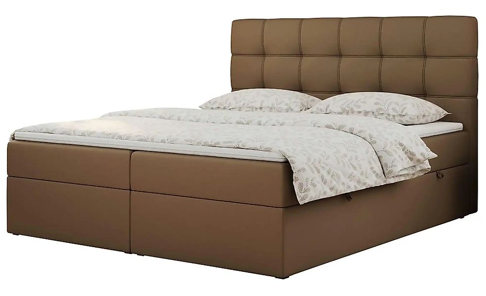Boxbett mit Bettkasten Erni ¦ braun ¦ Maße (cm): H: 110 Betten > Polsterbet günstig online kaufen